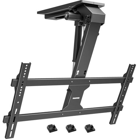 Support de Plafond motorisé avec télécommande pour téléviseurs de 43 à 86 Pouces, Support TV électrique motorisé Descendant pour Toit Plat et incliné, Peut Supporter jusqu'à 45 kg, Charge (1/5)