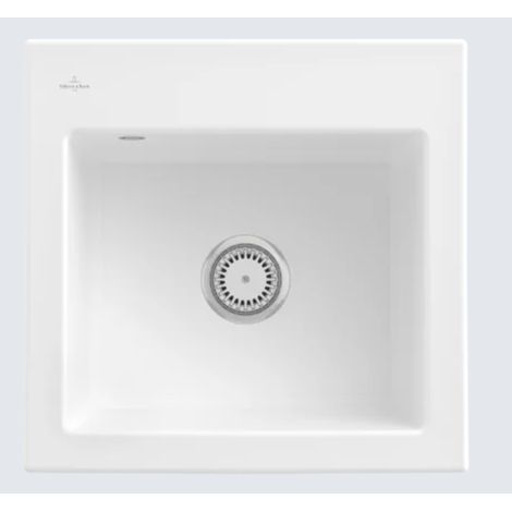 VB Einbauspüle Subway 50 S 331501 525x 510mm Rechteck Weiß Alpin CeramicPlus (1/3)