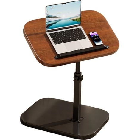 FLITI Adjustable Side Table C made of dense board and galvanized tube, adjustable height, 90° swivel top, space-saving design for living room/bedroom (1/5)
