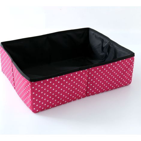 Cama plegable y portátil para gatos, general, impermeable, limpia y suave para el hogar y el exterior - rojo rosado, L (1/4)