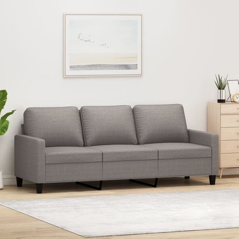3-Sitzer-Sofa Taupe 180 cm Stoff vidaXL