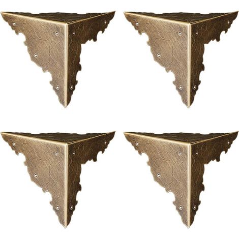 Protection d'angle en métal vintage pour boîte, bordure de meuble (1/5)
