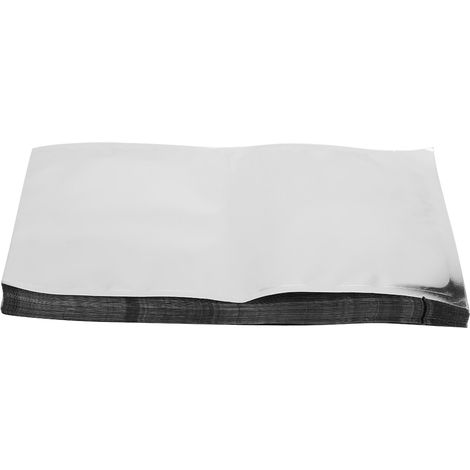 100 wiederverschließbare Aluminium-Probenbeutel, heißsiegelfähig, zur Aufbewahrung von Lebensmitteln in großen Mengen. (1/5)
