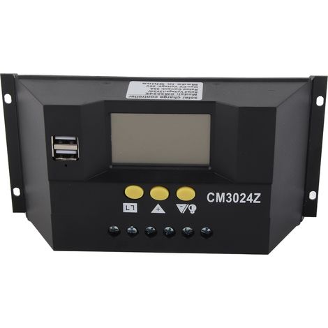Régulateur solaire PWM 30A 12V/24V automatique pour charge photovoltaïque maison bureau (1/5)