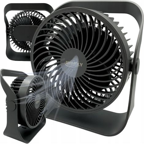 Ventilateur de bureau sur pied, silencieux et puissant, USB-C, 2000 mAh (1/5)