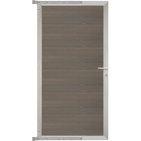 ELZE-Tor-Komplettset 90 x 173 cm, Füllung grau
