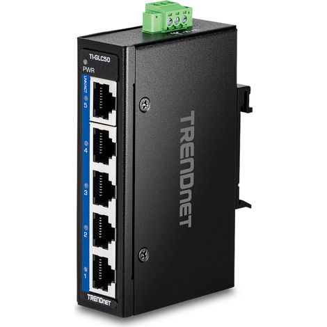 5-PORT INDUSTRIAL GIGABIT      PERP DIN-RAIL MINI SWITCH