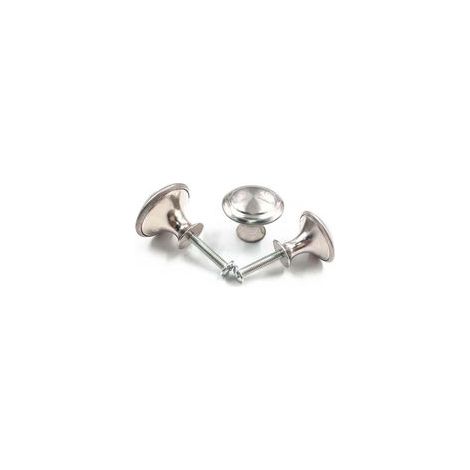 Lot de 25 boutons de tiroir ronds en acier inoxydable, pour placard, armoire, cuisine –