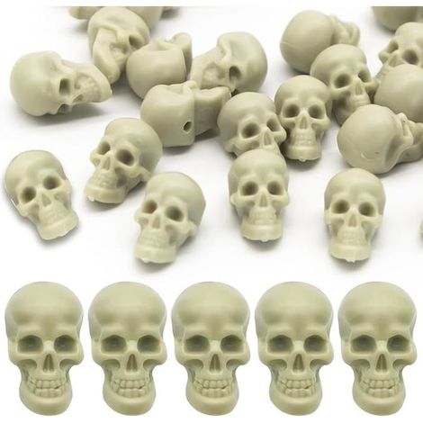 80 Pièces Têtes de Mort en ,Décorations halloween,Tête de Squelette Réalistes,Crânes DECORS DE TABLE (1/5)