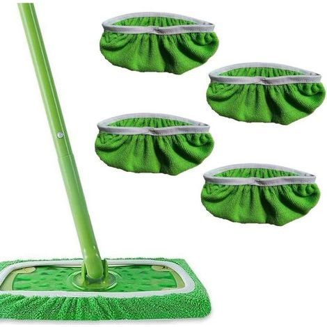 4 PCS Wet Floor Cloths for Swiffer, Replacement Mop Cleaning Cover, Reusable for Swiffer Sweeper Mop, Suitable for All Floor Types (1/5)