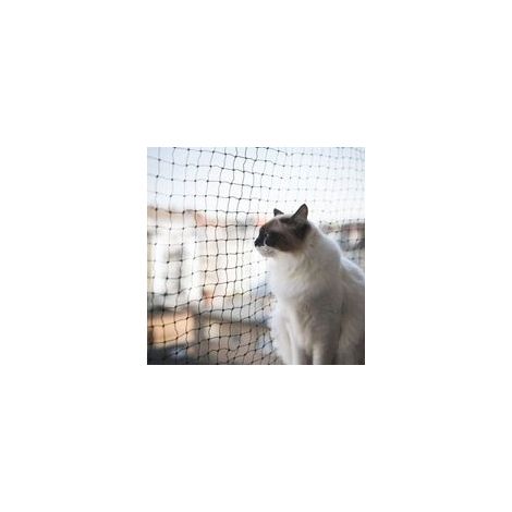 Filet de Protection pour Chat, 6x3m, Renforcé, Résistant aux Intempéries, Sécurise Balcon, Fenêtres et Terrasses (1/4)