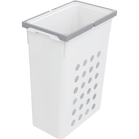 Vauth Sagel Wäschesammler 21l Wash - praktischer Wäschekorb schmal mit optimaler Luftzirkulation, Wäschekorb Plastik, 44 Liter Weiß