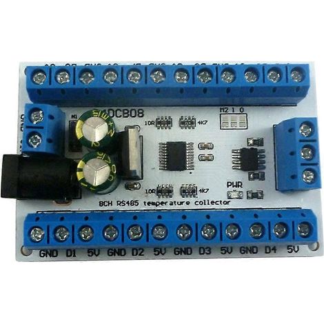 Carte de capteur de température multifonctionnelle 8 canaux RS485 MODBUS RTU 6-24 V (1/4)