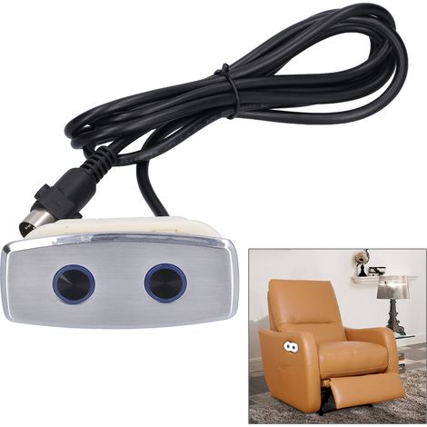 Poignée de commande à actionneur linéaire électrique pour home cinémas, salons, canapés électriques, interrupteurs à bouton latéral, commande filaire, tête droite 5P, sans USB. (1/5)