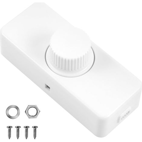 3-100 W 220-240 V LED Dimmable Light Dimmer Quiet LED Dimmers for Dimmable LED Bulbs, Incandescent and Halogen Lamps, White (1/5)