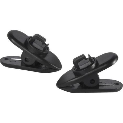 HOXILEELEOClips di Fissaggio per il Cavo - Lotto di 12, Ruotabile A 360°, con il Casco Auricolare Fili - Etichetta Nera (1/5)