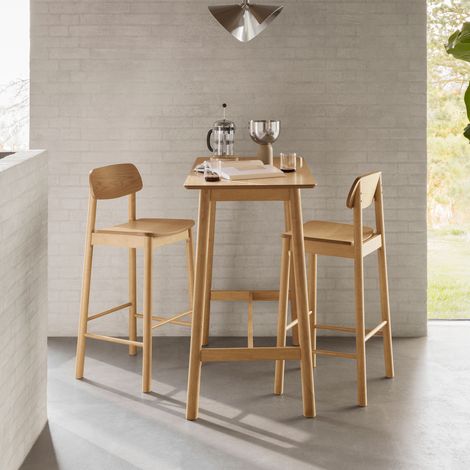 Barlow tabouret de bar bois nature. (1/5)