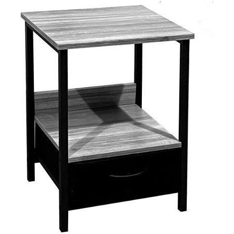 COMODINO INDUSTRIAL CON CASSETTO 40x35x55H GRIGIO (1/3)