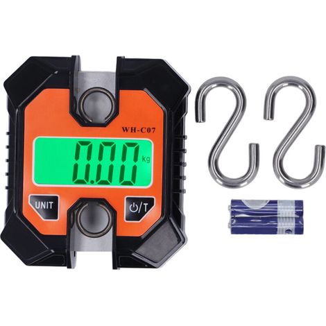 Bilancia digitale a gru con ganci, display LCD, sospensione elettronica per uso industriale, 100 kg, 220 lb -Crezuo