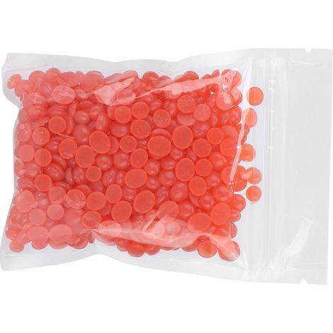 Perles de cire dépilatoire pour hommes et femmes, épilation à domicile, cire dure en perles, accessoire 50 g, parfum fraise (1/5)