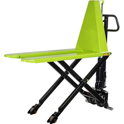 Transpallet manuale ad alto sollevamento con forche lunghe 1800x540 mm - Sollevamento 800 mm - Capacità 1 t - Colore verde - TT0A20VY100