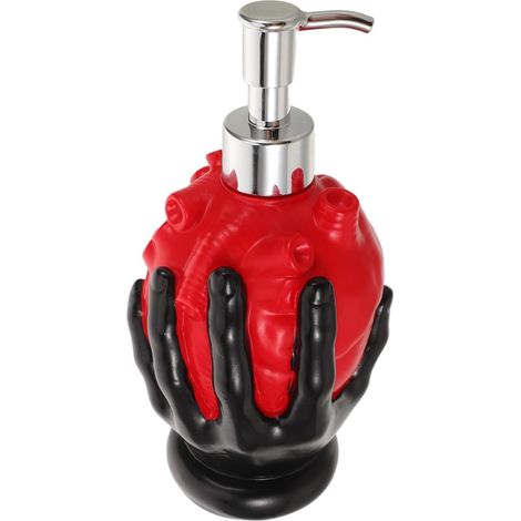 Spooky Heart Shaped Soap Dispenser for Halloween Bathroom (1/5)