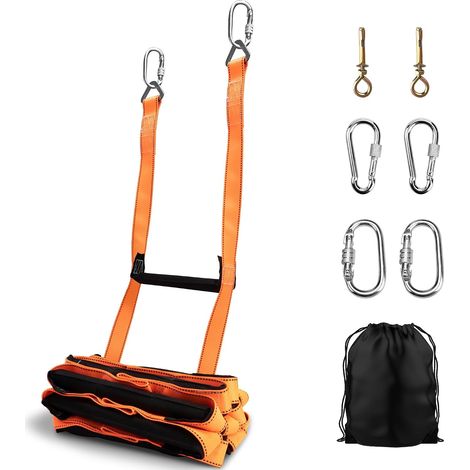 Echelle de Cordes 5M, Échelle de Secours Résistante au Feu avec 4 Mousquetons Échelle Pliante Portable Convient aux Maisons, Fenêtres, Balcons, Balustrades et Cabanes dans Les Arbres (1/5)