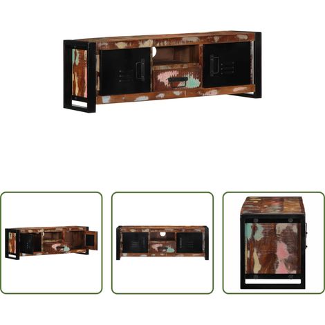Altholz Möbel - TV-Schrank 100x30x35 cm Massivholz Altholz (1/5)