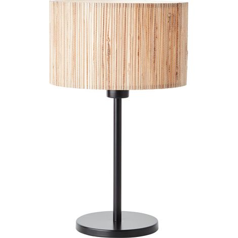 BRILLIANT lampe, lampe de table Wimea noir / naturel, 1x A60, E27, 52W, avec interrupteur à cordon (1/3)