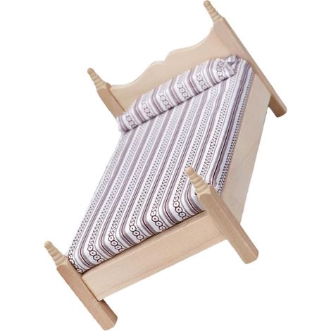 Miniature Maison Décorative Lit Single Et Accessoire De Mobilier pour Scènes De Poupées (1/5)