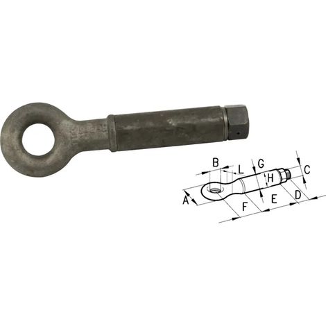Occhione girevole per timone portata traino da 2500 a 20000 kg Cermag - 60516 (1/2)