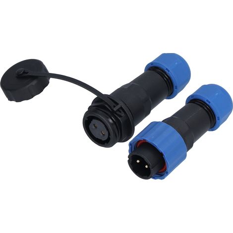 Connecteur étanche aviation 2 broches 380V 10A, prise femelle mâle, résistant à l'oxydation, connexion stable, IP68, pour environnement humide, industriel. (1/5)