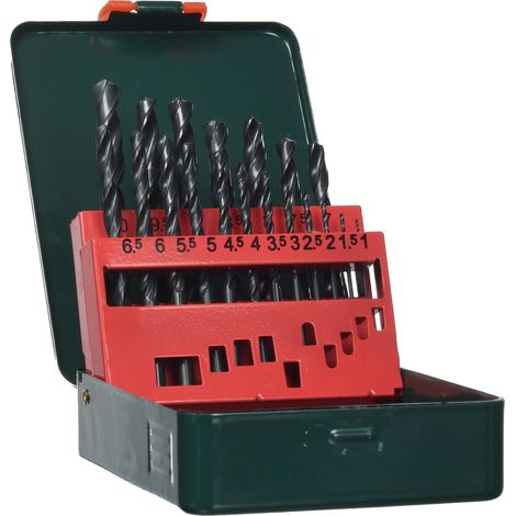 Metabo 627151000 HSS Kit punte a spirale da metallo 19 parti forgiato DIN 338 Alberino cilindrico 1 KIT (1/3)