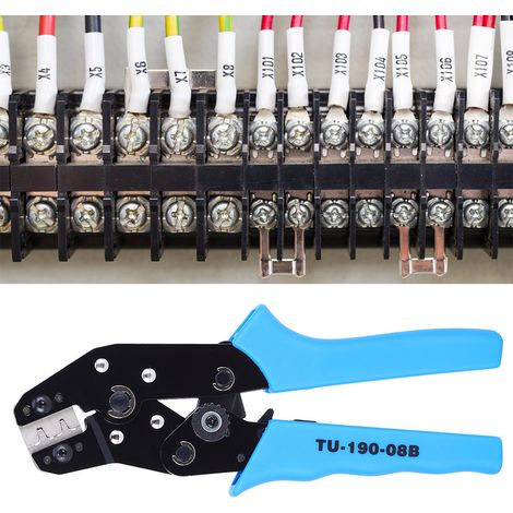 Pince à sertir haut de gamme pour bornes, pince à cliquet, outil de coupe et de taraudage manuel pour PVC et acier (TU&8209190&820908B ) (1/5)