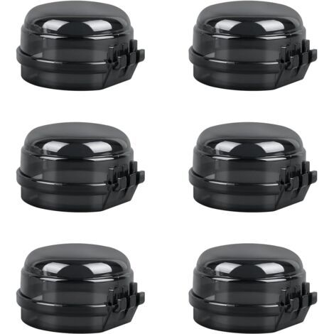 6-piece set of stove knob covers, gas stove protectors, oven safety knobs, gas knob covers, stove knob guards, for baby safety locks in the kitchen (Black)
