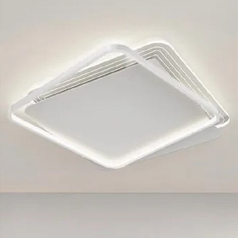 TrAdE Shop Traesio - Plafoniera Led 35w Quadrata Bianco Lampadario Soffitto Moderno Luce Naturale 70692 - (1/2)