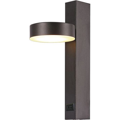 Aplique LED de pared redondo V-TAC de 8 W con puerto USB y haz ajustable, blanco cálido