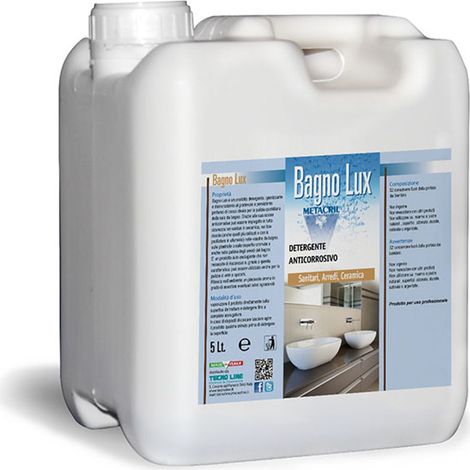 Bagno Lux - dertergente anticorr. per  sanitari, ceramiche e arredi 5Lt Metacril 11705001