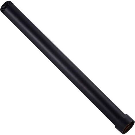 Tube de rallonge pour pommeau de douche en acier inoxydable noir 30 cm (1/5)