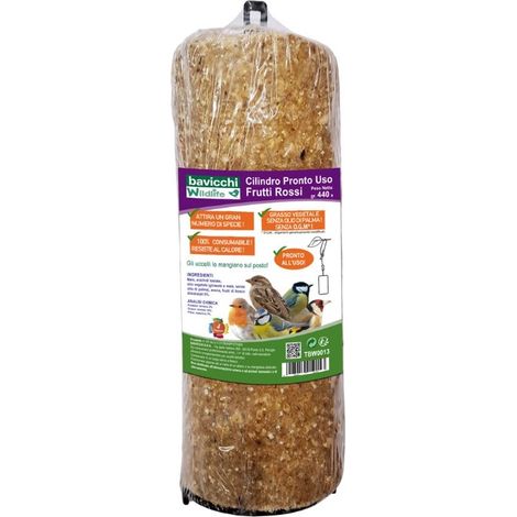Cilindro Bavicchi Frutti di Bosco 440GR BIRDFEEDING Uccelli Selvatici Appendere (1/2)