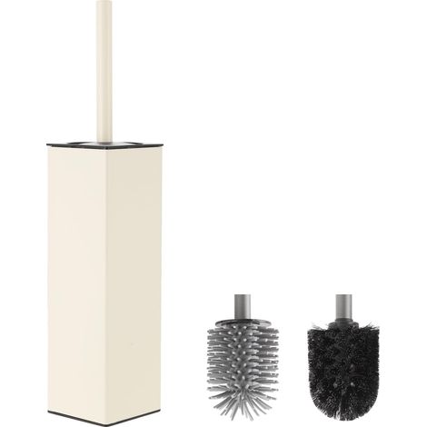 Brosse WC blanche en silicone avec support – Durable