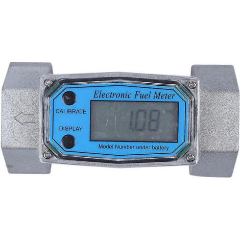 K24 Digitaler Durchflussmesser, elektronischer Turbinen-Durchflussmesser für Flüssigkeiten, 1,5 Zoll Heizöl-Durchflussmesser (1/5)