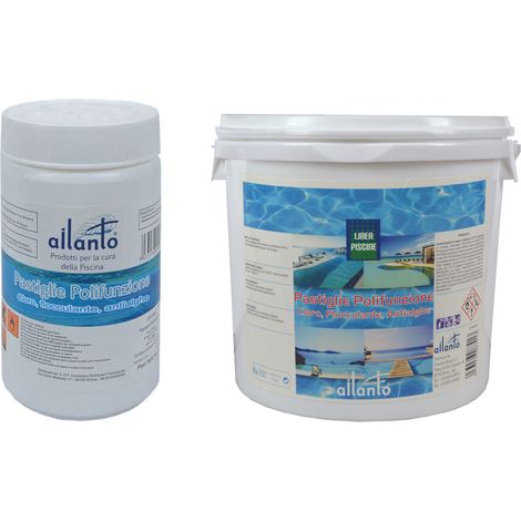 Marten Pool - Cloro MULTIAZIONE (ex Triplex) in Pastiglie 200gr - Confezione 1 Kg - TRATTAMENTO Acqua