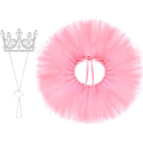 Set mit 2 Hundetutus mit Perlenkrone (für kleine bis mittelgroße Haustiere) – Kostüm für Halloween, Geburtstag, Hochzeit, Fotoshooting