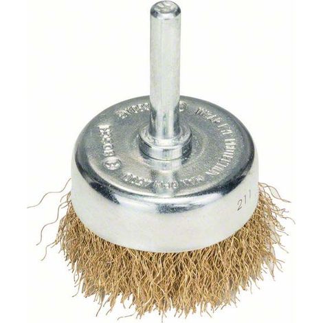 Bosch Topfbürste Messing gewellter Draht 50 mm 0,2 mm 4500 U/ min (1/5)