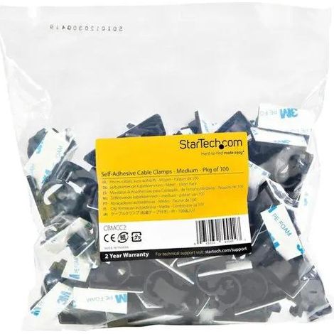 StarTech CBMCC2 Kabelmanagement-Clips Schwarz 100 Stück