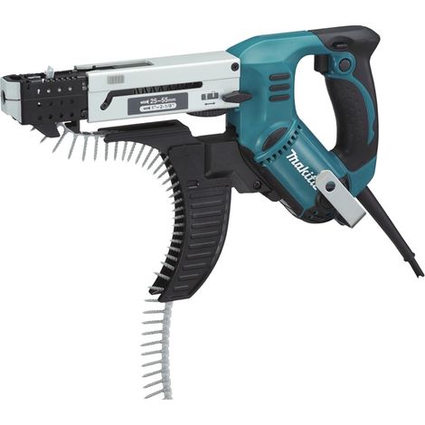 Makita Magazinschrauber 6843J 470 W 1/4" Aufnahme 25-55 mm Schrauben 6000 U/min 4 m Kabel (1/3)