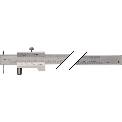 TECWERK Streichmaß 200mm m.Laufrolle TECWERK