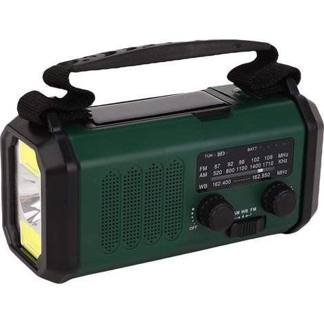 Radio solaire, générateur portable rechargeable et étanche 20 000 mAh, lampe torche, radio à manivelle, idéale pour le camping et la randonnée (1/5)