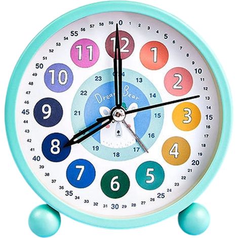 1 Réveil Enfant, Horloge d'apprentissage, Design animal mignon, Lumière nocturne, Pour chambre, Bureau, Chevet (1/5)